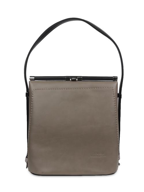 grey leatherette clutch handbag - 9657884 - Very Small Image - 1