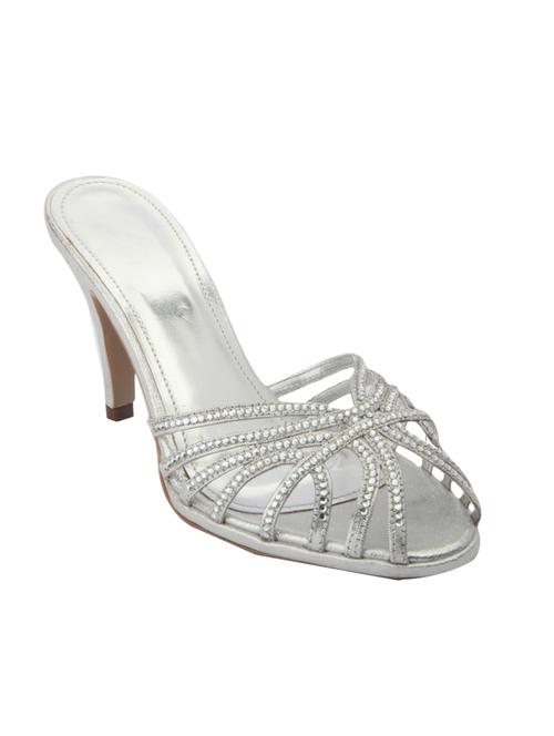 silver leatherette sandals - 9661021 - Very Small Image - 1