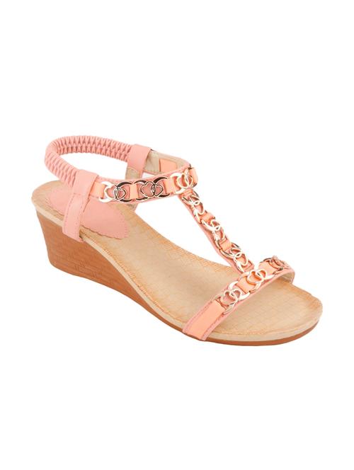 pink leatherette wedge - 9661041 - Very Small Image - 1