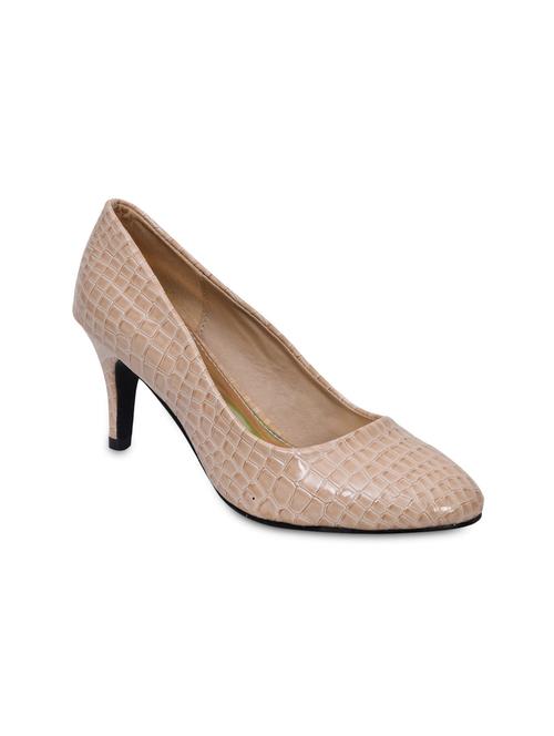 beige textured patent pumps - 9663733 - Very Small Image - 1