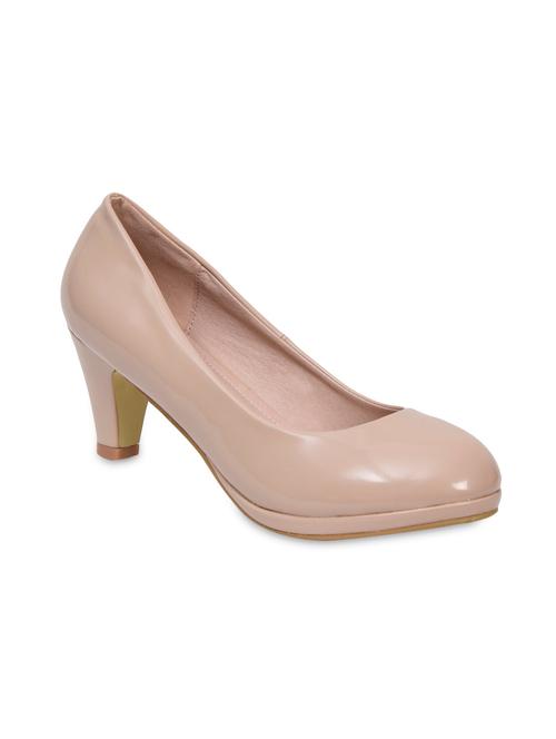 solid beige patent pumps - 9663752 - Very Small Image - 1