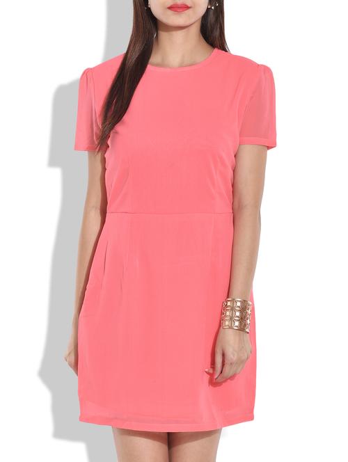 pink short sleeved dress - 9664264 - Very Small Image - 1