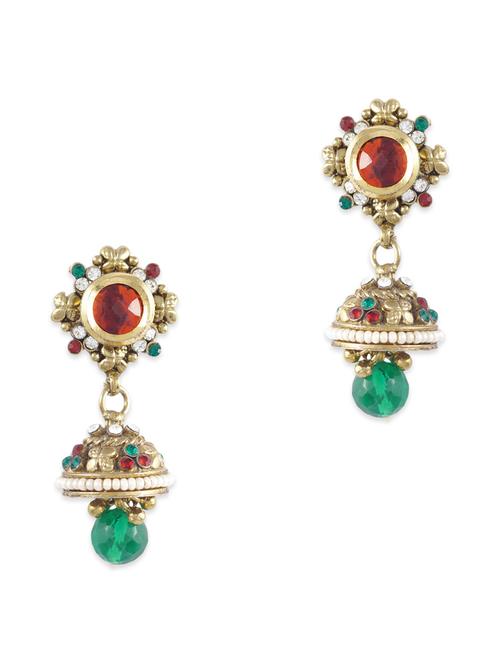 multicolored embellished drop earrings - 9671520 - Very Small Image - 1