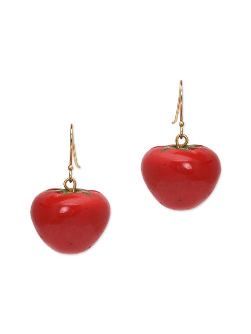 solid red cherry earrings - 9675256 - Very Small Image - 1