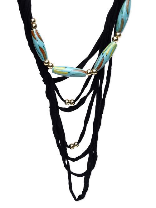 black embellished layered necklace - 9675263 - Very Small Image - 1