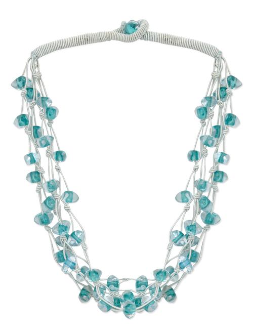 silver multi beaded necklace - 9675301 - Very Small Image - 1
