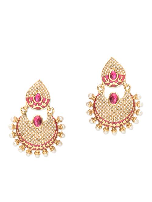 pink embellished chand bali - 9675367 - Very Small Image - 1