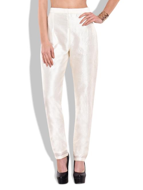solid white leatherette pants - 9680666 - Very Small Image - 1