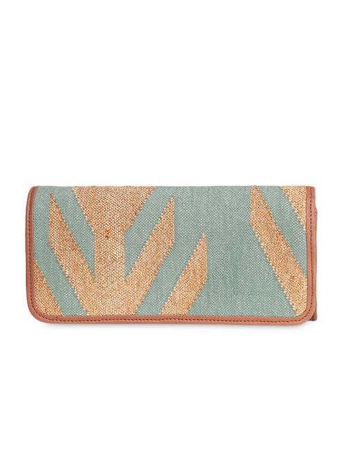 sea green and gold patterned clutch - 9681645 - Very Small Image - 1