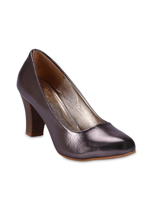 dark grey textured block heal pumps - 9682637 - Very Small Image - 1