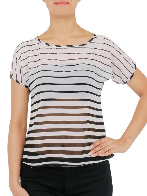 white and black stripped top - 9683297 - Very Small Image - 1