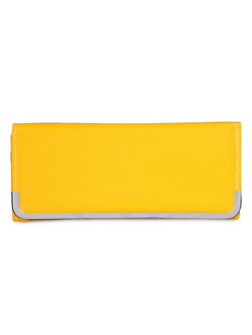 yellow textured leatherette envelope clutch - 9683819 - Very Small Image - 1