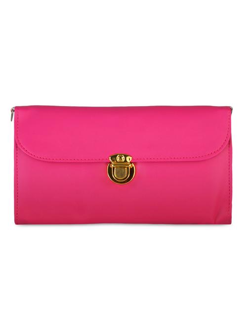 pink leatherette sling clutch - 9683837 - Very Small Image - 1