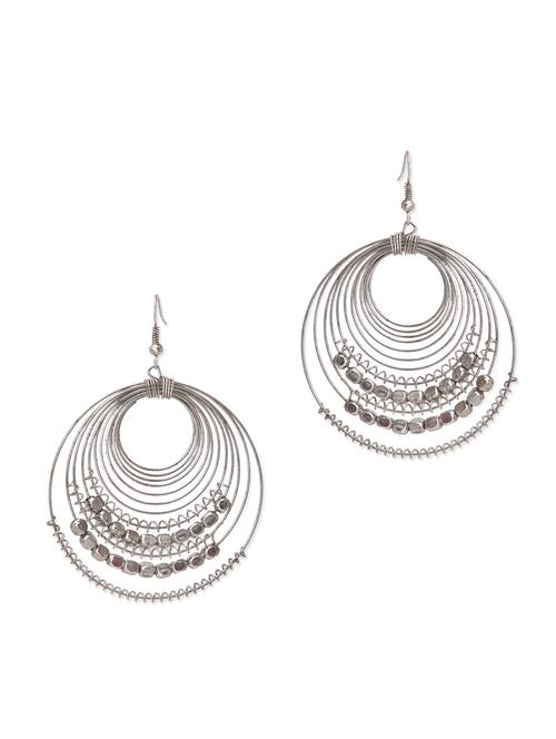 silver multilayered earrings - 9685607 - Very Small Image - 1