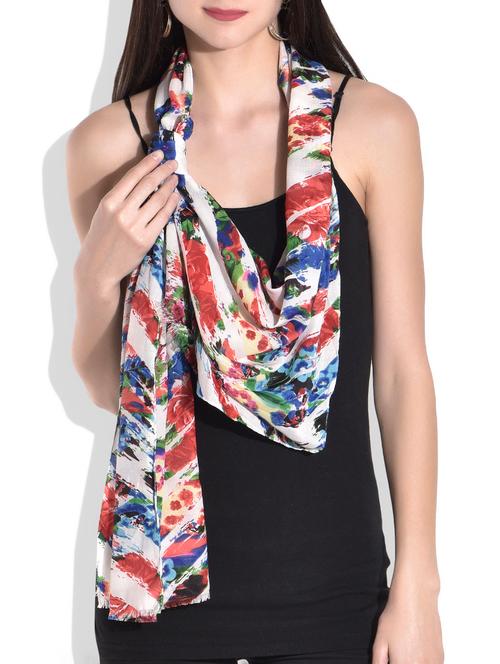 multicolored cotton digital printed scarf - 9686264 - Very Small Image - 1