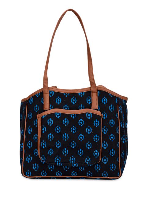 black printed canvas handbag - 9686647 - Very Small Image - 1