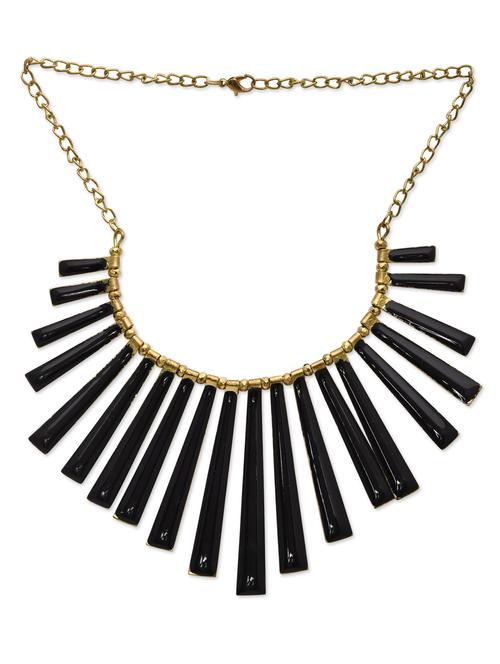 black and gold geometrical necklace - 9687736 - Very Small Image - 1