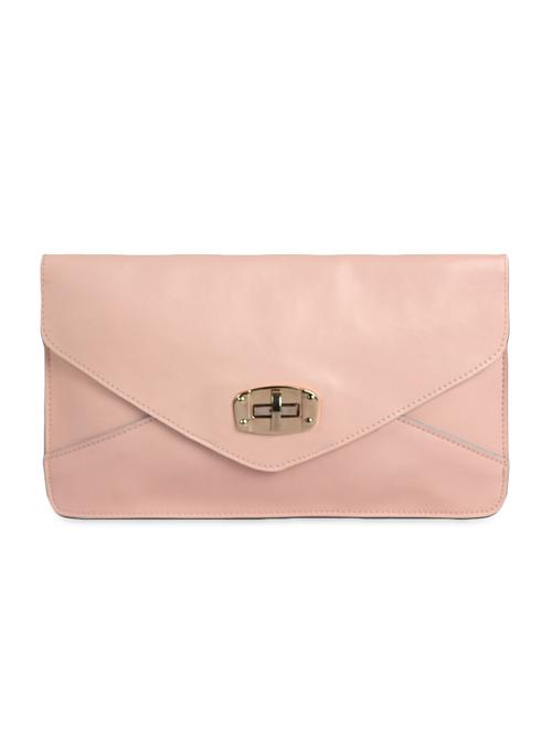 light pink leather envelope clutch - 9688901 - Very Small Image - 1