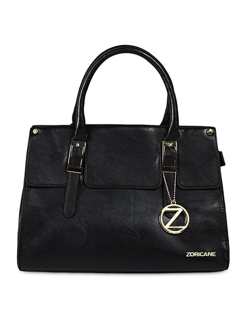 solid black leatherette handbag - 9688941 - Very Small Image - 1