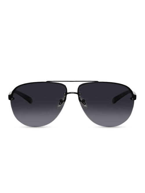 black metallic aviators with grey lens - 9688957 - Very Small Image - 1