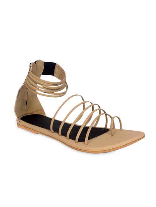 beige leatherette sandals - 9689231 - Very Small Image - 1