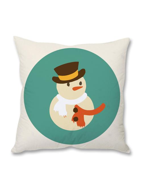 white snowman cushion cover - 9689349 - Very Small Image - 1