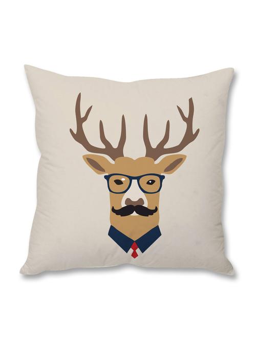 off white printed cushion cover - 9689416 - Very Small Image - 1
