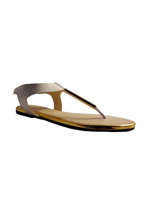 white faux leather sandals - 9696014 - Very Small Image - 1