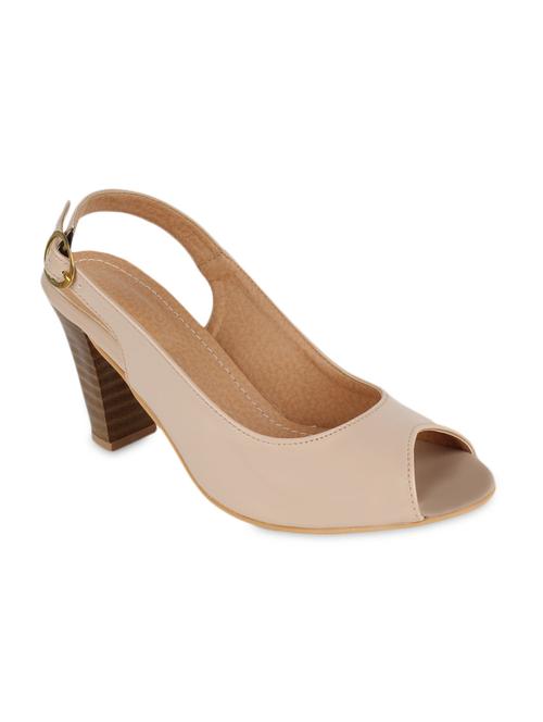 leatherette block heeled peep toes - 9696539 - Very Small Image - 1