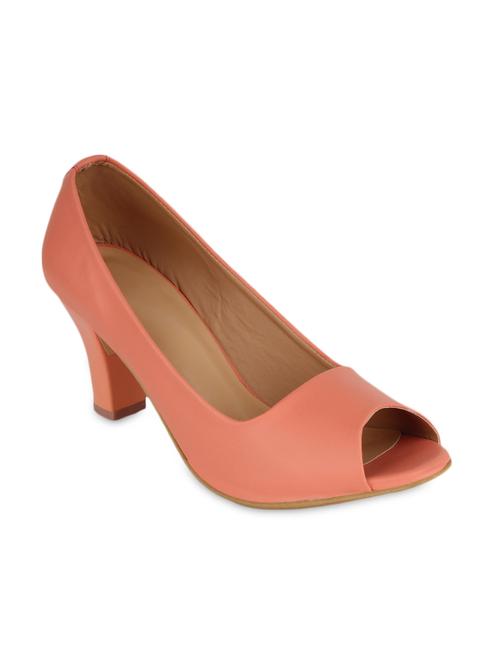 peach leatherette sandals - 9696560 - Very Small Image - 1