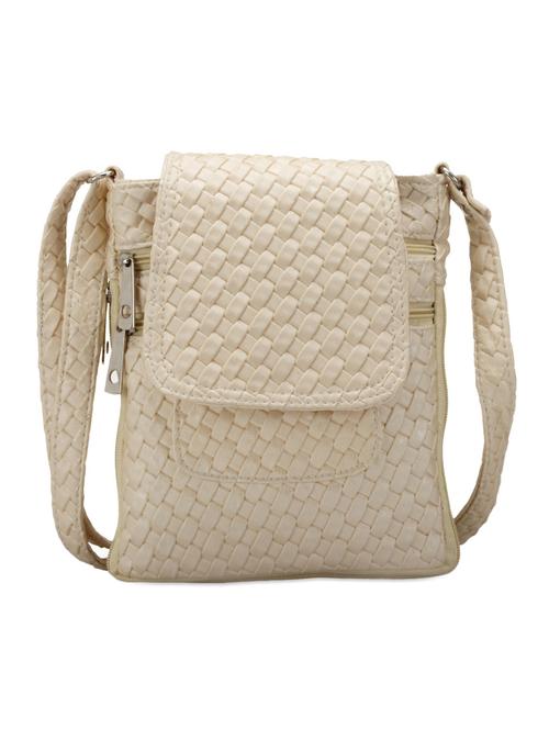 beige leatherette sling bag - 969970 - Very Small Image - 1
