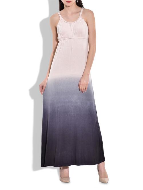 peach,grey,blue cotton dress - 9701085 - Very Small Image - 1
