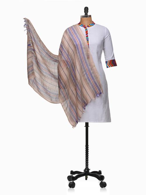multicolored stripe woolen scarf - 970156 - Very Small Image - 1