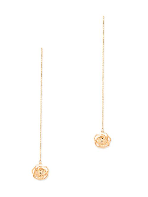 needle and thread rose gold crystal embellished earrings - 9702089 - Very Small Image - 1