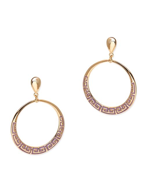 mauve pink gold hoop earrings - 9702091 - Very Small Image - 1