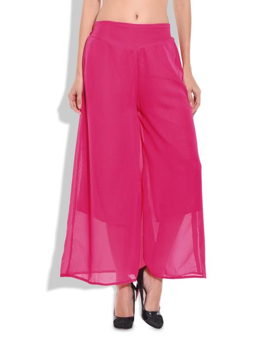 pink polyester palazzo - 9703605 - Very Small Image - 1