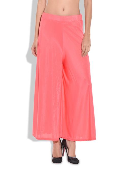 pink viscose plain palazzo - 9703618 - Very Small Image - 1