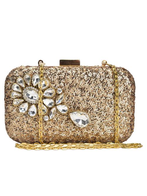 gold embellished box clutch - 970402 - Very Small Image - 1