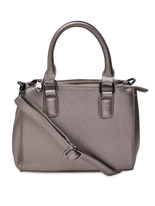 grey faux leather handbag - 9705657 - Very Small Image - 1