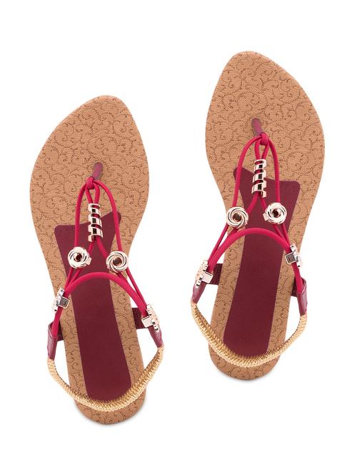 Pink leatherette sandals - 9707066 - Very Small Image - 1