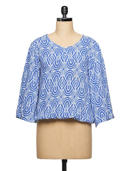 Printed Blue Top - 970788 - Very Small Image - 1