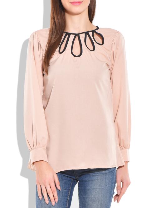 peach full sleeves top - 9711993 - Very Small Image - 1
