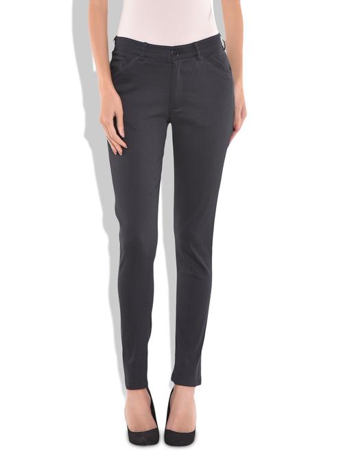 black slim fit formal trousers - 9718035 - Very Small Image - 1