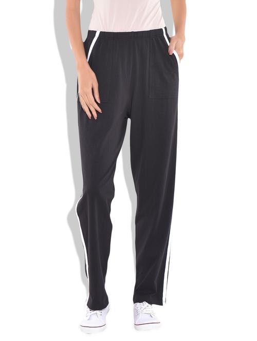 black side-stripes track pant - 9718048 - Very Small Image - 1