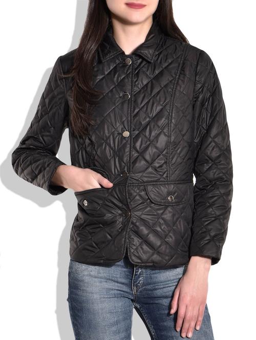 solid black quilted jacket - 9718051 - Very Small Image - 1