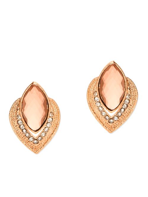 peach and crystal teardrop earrings - 9719268 - Very Small Image - 1