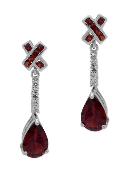 silver embellished drop earrings - 9719504 - Very Small Image - 1