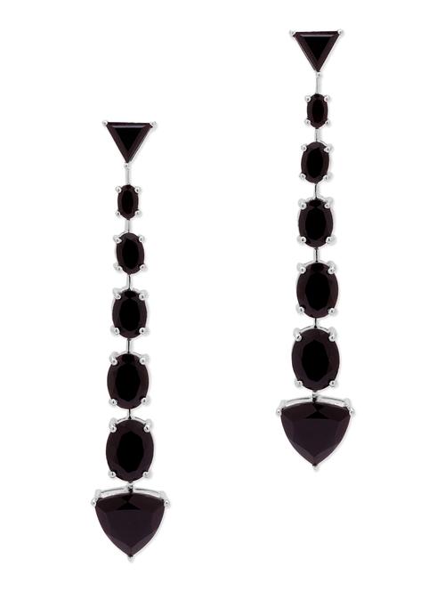 black embellished drop earrings - 9719505 - Very Small Image - 1