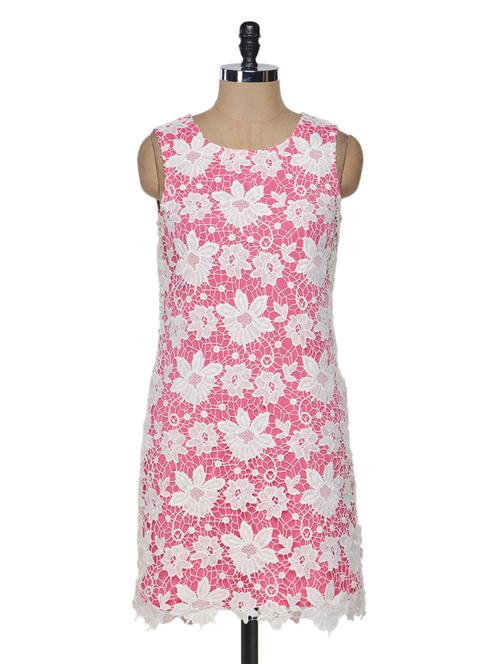 pink and white lace shift dress - 972251 - Very Small Image - 1