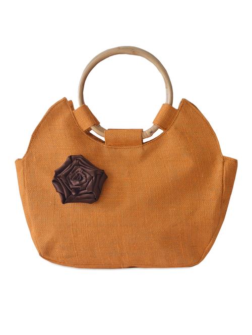 stylish orange jute tote - 972314 - Very Small Image - 1